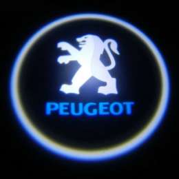 Подсветка дверей с логотипом Peugeot
