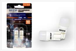 Комплект светодиодных ламп MTF Light W5W/T10, матовая линза