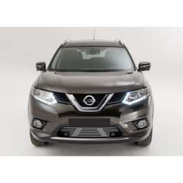 Решетка бампера d10 Rival для Nissan X-trail (без передних парктроников) (2015-2018), G.4103.001