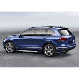 Пороги ''Silver'' Rival для Volkswagen Touareg II рестайлинг (R-Line) (2015-2018), 193 см, алюминий, F193AL.5801.4