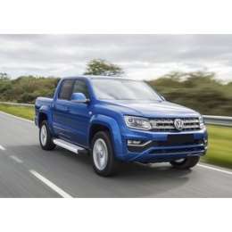 Пороги ''Silver'' Rival для Volkswagen Amarok I рестайлинг (2016-н.в.), 193 см, алюминий, F193AL.5803.2