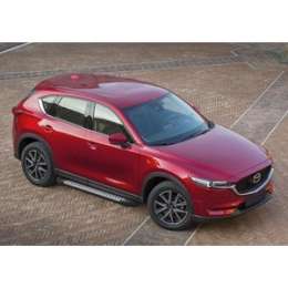 Пороги ''Bmw-Style круги'' Rival для Mazda CX-5 II (2017-н.в.), 173 см, алюминий, D173AL.3802.1