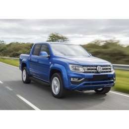 Пороги ''Premium-Black'' Rival для Volkswagen Amarok I рестайлинг (2016-н.в.), 193 см, алюминий, A193ALB.5803.2