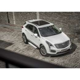 Пороги ''Silver'' Rival для Cadillac XT5 (2017-н.в.), 193 см, алюминий, F193AL.0801.1