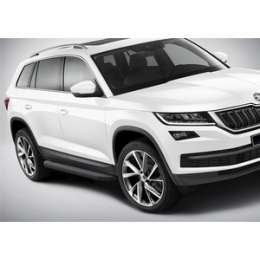Пороги ''Premium-Black'' Rival для Skoda Kodiaq II (2017-н.в.), 180 см, алюминий, A180ALB.5102.2