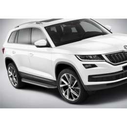 Пороги ''Premium'' Rival для Skoda Kodiaq II (2017-н.в.), 180 см, алюминий, A180ALP.5102.2