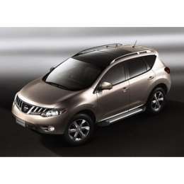 Пороги ''Bmw-Style круги'' Rival для Nissan Murano II (2009-2016), 173 см, алюминий, D173AL.4108.2