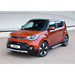 Пороги ''Silver'' Rival для Kia Soul II рестайлинг (2017-н.в.), 173 см, алюминий, F173AL.2804.1