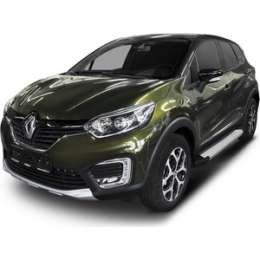 Пороги ''Silver'' Rival для Renault Kaptur (2016-н.в.), 173 см, алюминий, F173AL.4703.1