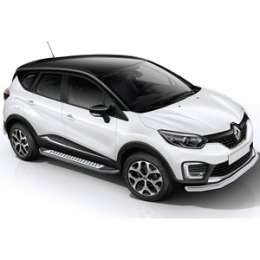 Пороги ''Bmw-Style овалы'' Rival для Renault Kaptur (2016-н.в.), 173 см, алюминий, B173AL.4703.1