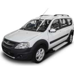 Пороги ''Silver'' Rival для Lada Largus универсал, универсал Cross (2012-н.в.), 193 см, алюминий, F193AL.6001.2