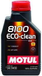 Моторное масло MOTUL 8100 Eco-clean + 5W30 синтетическое 1 л
