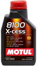 Моторное масло MOTUL 8100 X-cess 5W40 синтетическое 4 л