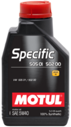 Моторное масло MOTUL Specific 502 00 / 505 00 / 505 01 5W40 синтетическое 1 л
