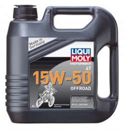 Моторное масло Liqui Moly Motorbike 4T Offroad 15W50 синтетическое 4 л