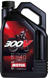 Моторное масло MOTUL 300 V 4T FL Road Racing 5W40 синтетическое 4 л
