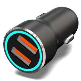 АЗУ в прикуриватель REXANT 12/24В 2хUSB 12Вт c LED-подсветкой