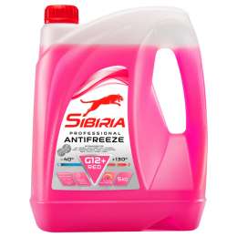 антифриз SIBIRIA Antifreeze G12+ красный 5кг